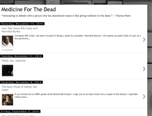 Tablet Screenshot of medicineforthedead.com